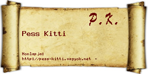 Pess Kitti névjegykártya